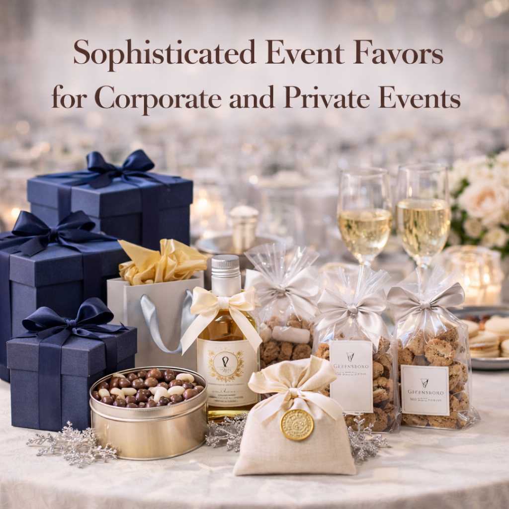sophisticated event favors designed for corporate and private events
