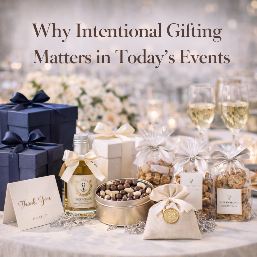 Intentional gifting at a luxury event