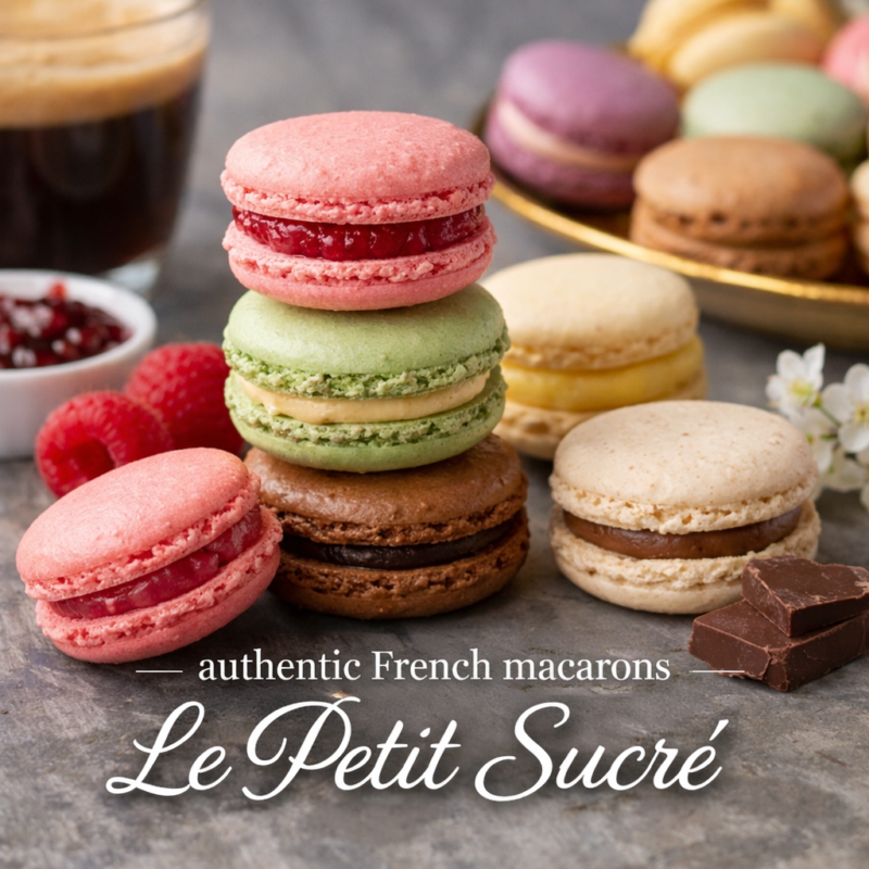 authentic French macarons handcrafted by Le Petit Sucré