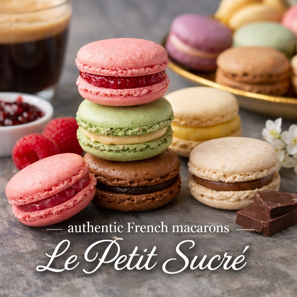 authentic French macarons handcrafted by Le Petit Sucré