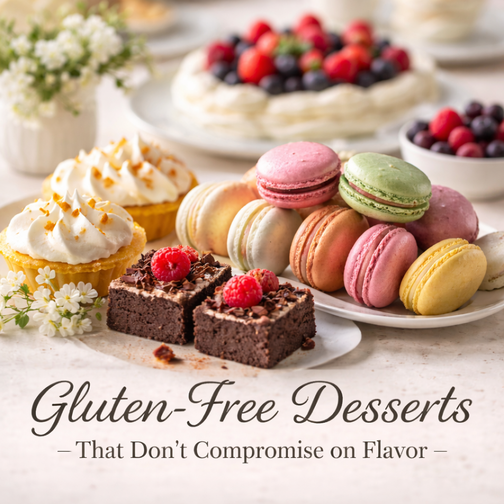 gluten-free desserts made with premium ingredients and elegant presentation