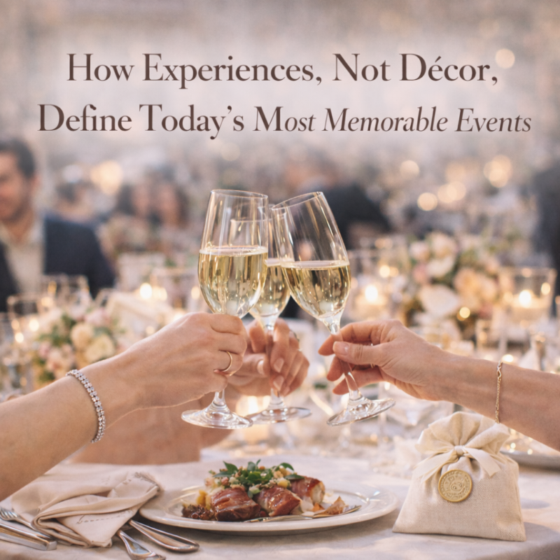 event experiences showcased through guest interaction, refined dining, and intentional design
